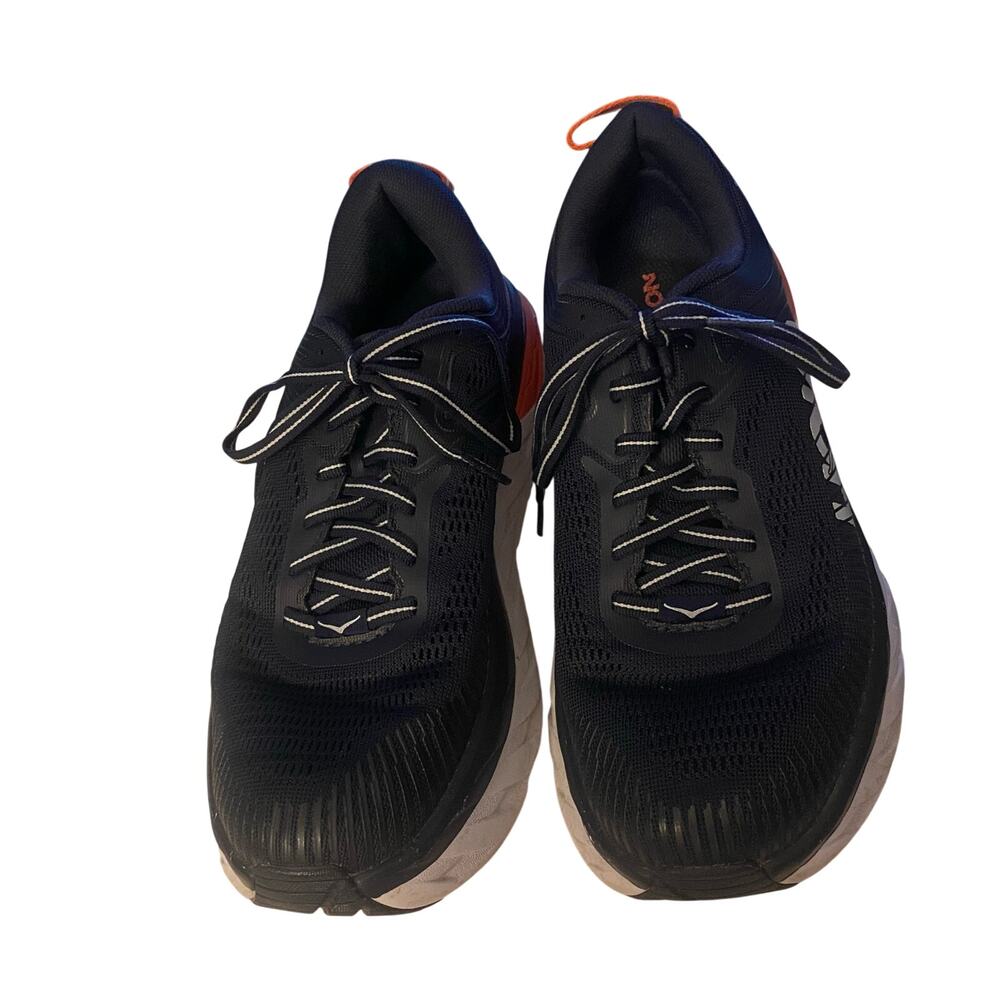 Hoka One One Bondi, Women’s Sneakers, Size 7.5, Navy Blue/Gray/Orange - Picture 4 of 10